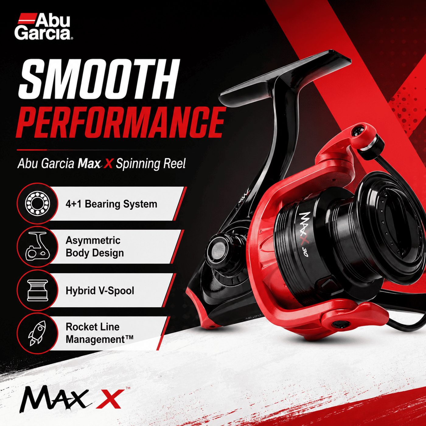 Abu Garcia Max X 750-6000 Spinning Reel