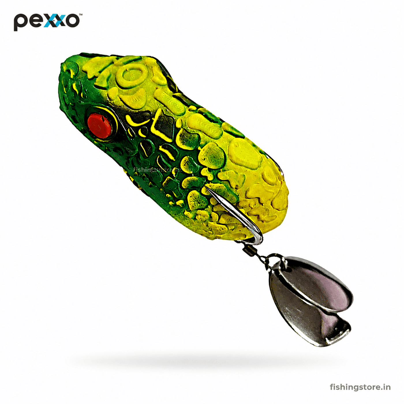 Pexxo Hyena Soft Frog Lure 6cm 13-14g for Snakehead - Green / Yellow