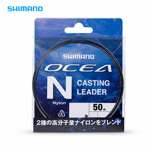 Shimano Ocea nylon casting leader package on white background