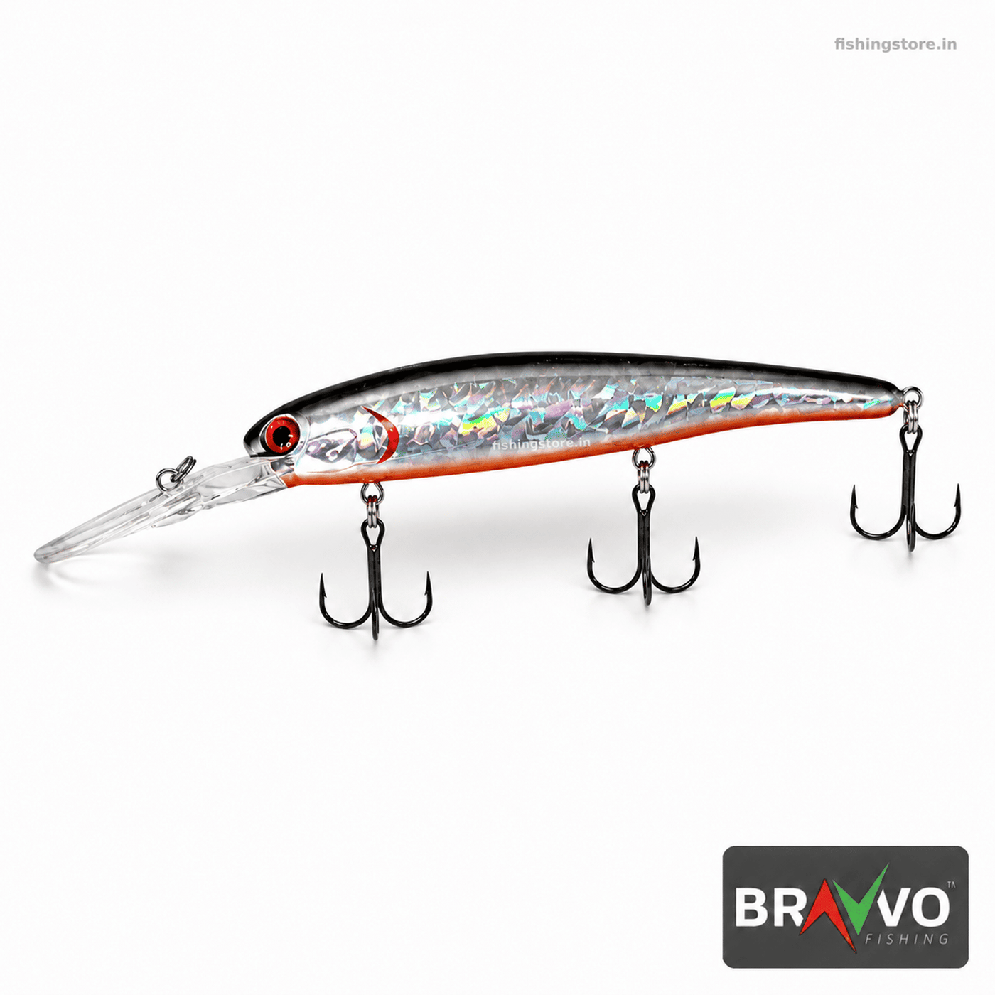 Bravvo End Game Hard Lure  16 cm Diving Minnow Jerkbait for Fishing, 19 g - Multi Shine