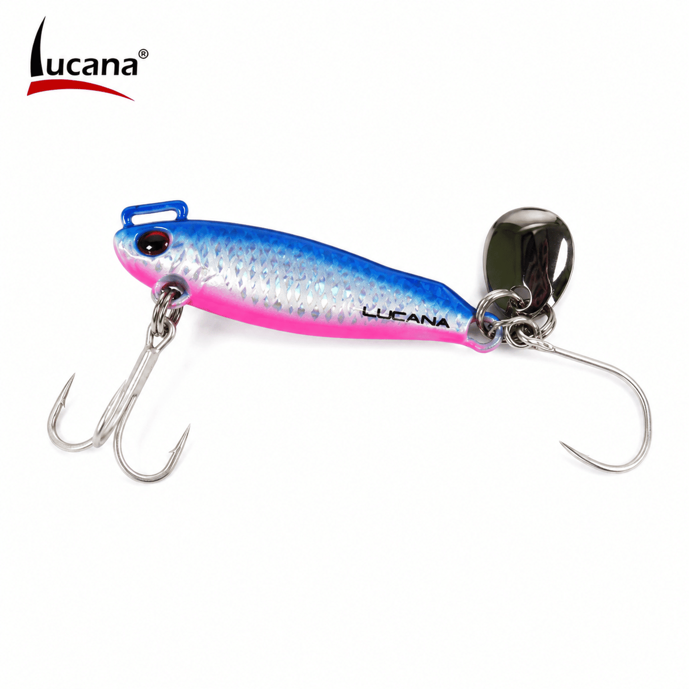 Lucana Streak Jig Lure 60gm - Blue Pink & Glow