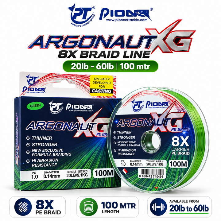 Pioneer Argonaut XG 8X braid line 100m main image.