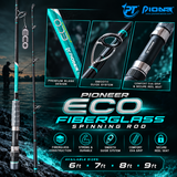 Pioneer Eco Fiberglass Spinning Rod features.