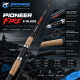 Pioneer Fire E-Glass spinning rod detailed product image