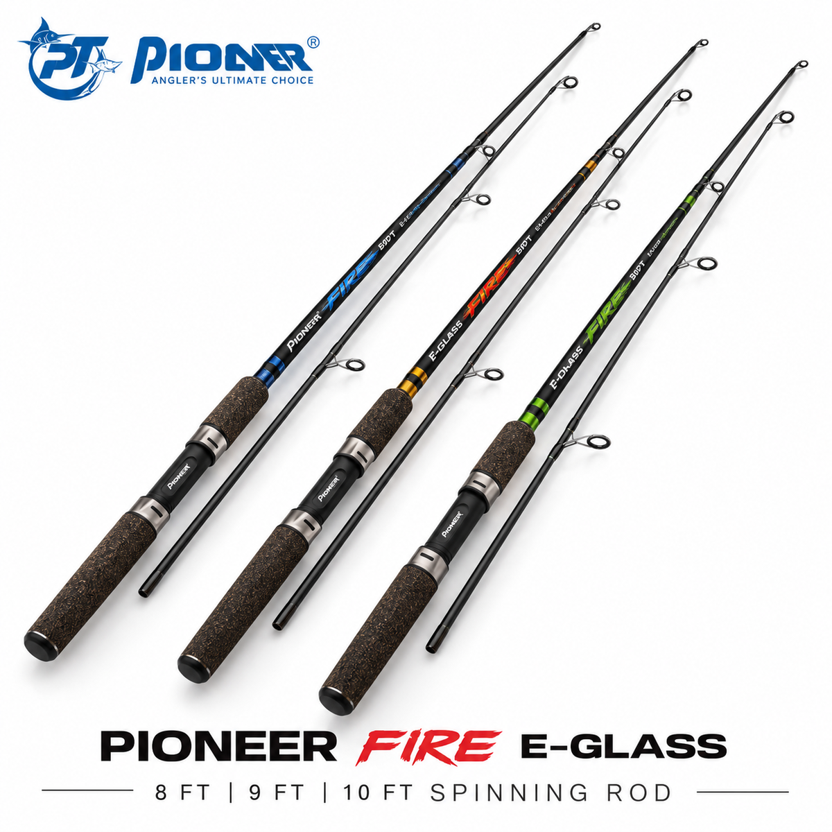 Pioneer Fire E-Glass 8ft 9ft 10ft spinning rod main product image