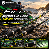 Pioneer Fire E-Glass Spinning Rod promotional image.