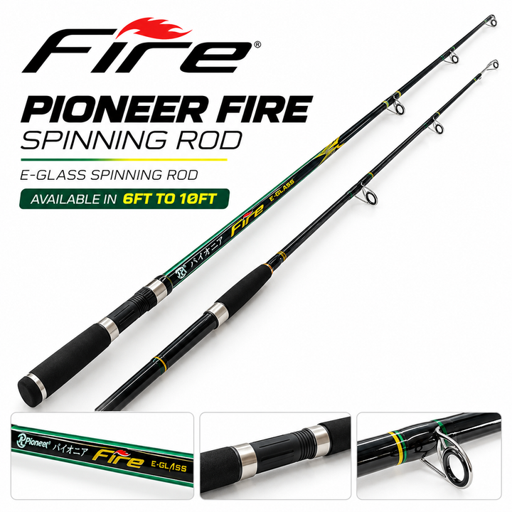 Pioneer Fire E-Glass Spinning Rod main product image.