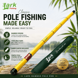 Lark Fishing Bamboo Pole Rod 15ft – Bamboo Design Telescopic Pole Rod