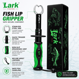 Lark Fishing Fish Lip Gripper with Wrist Lanyard – Black & Green