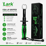 Lark Fishing Fish Lip Gripper with Wrist Lanyard – Black & Green