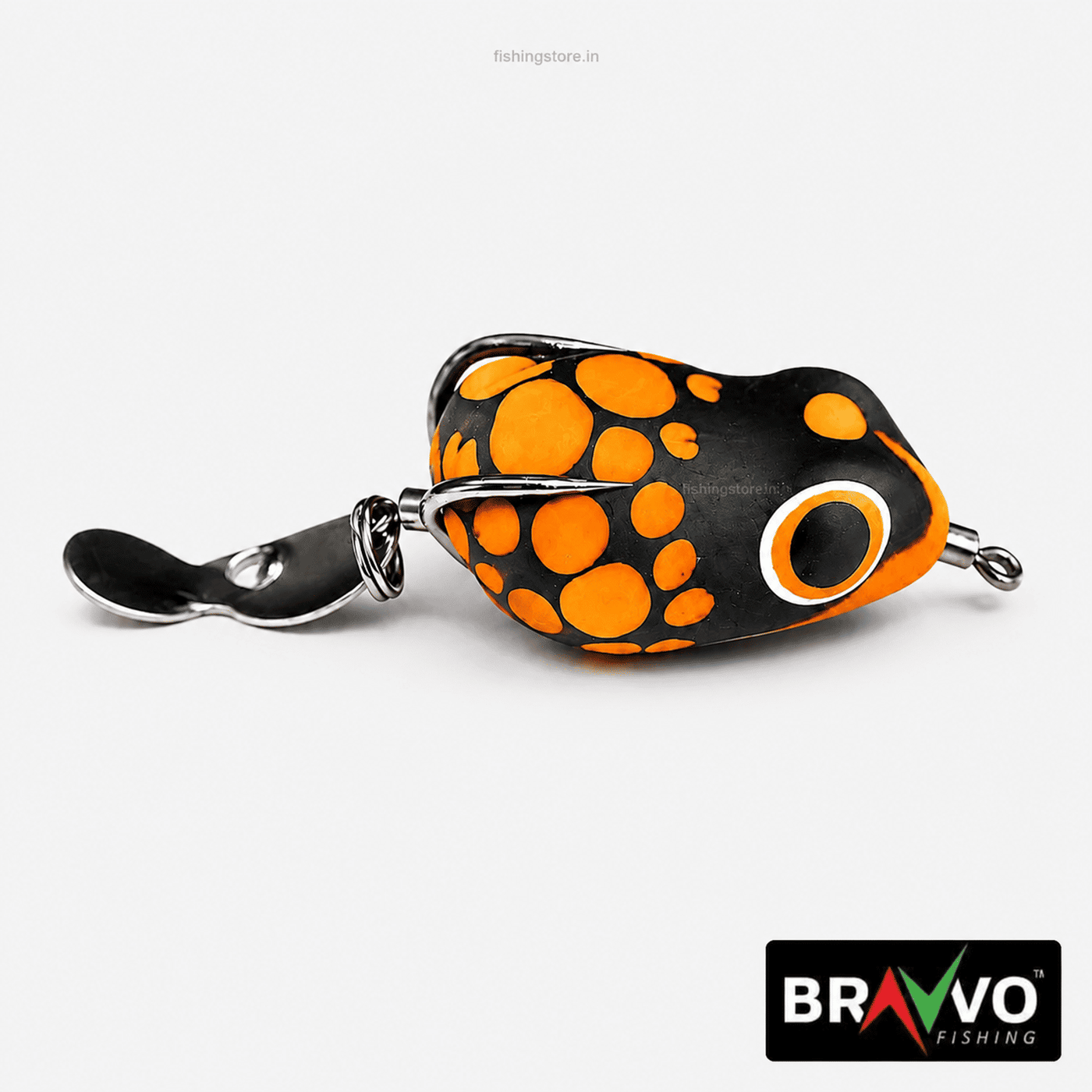 Bravvo ALIEN Handmade Soft Frog Lure 4cm 6gm Topwater Fishing Bait for Snakehead - Orange