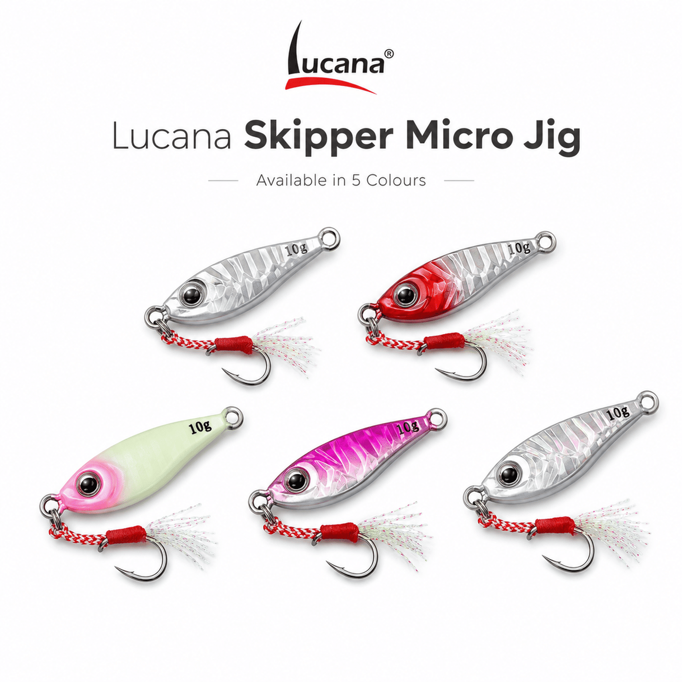 Lucana Skipper Micro Jig 10G - Silver Glow | Single Assist Hook