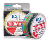 Rikimaru RX4 4X braided fishing line 100m on white background
