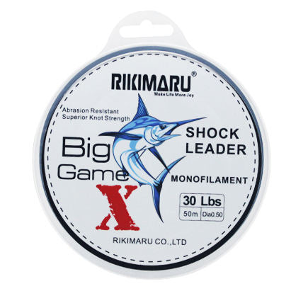 Rikimaru Big Game X Shock Leader Monofilament front view