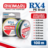Rikimaru RX4 available diameters