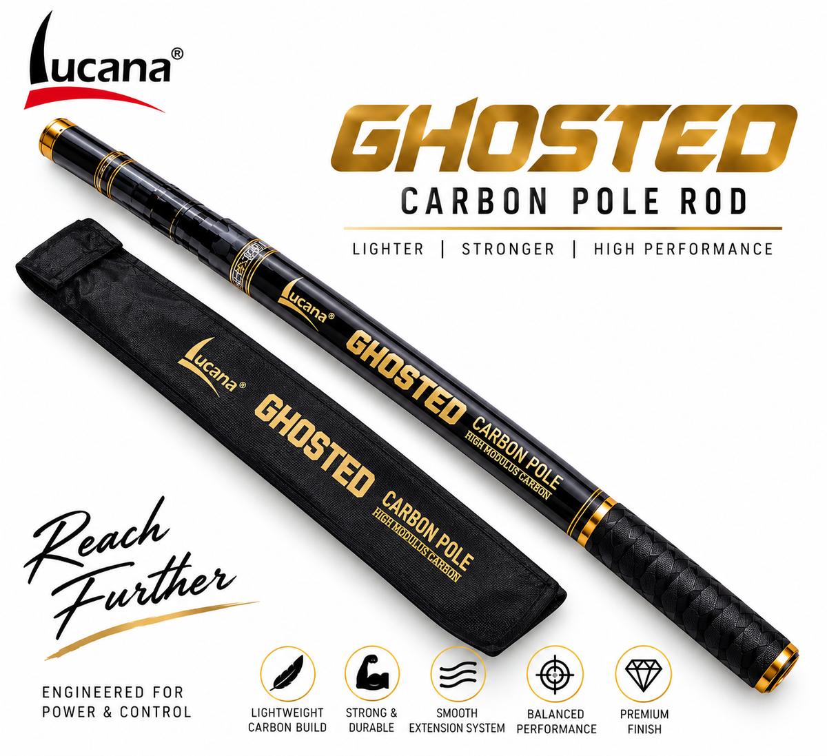 Lucana Ghosted Carbon Pole Rod