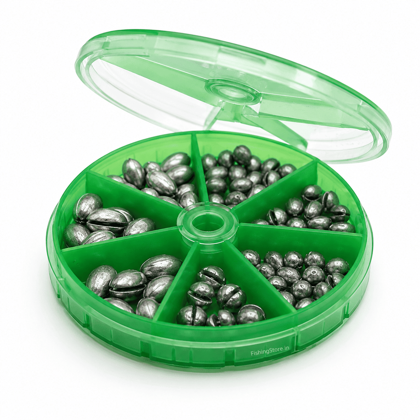 IZZAWA Lightweight Fishing Lead Sinker Box Assorted Weights 25 pcs