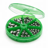 IZZAWA Lightweight Fishing Lead Sinker Box Assorted Weights 25 pcs