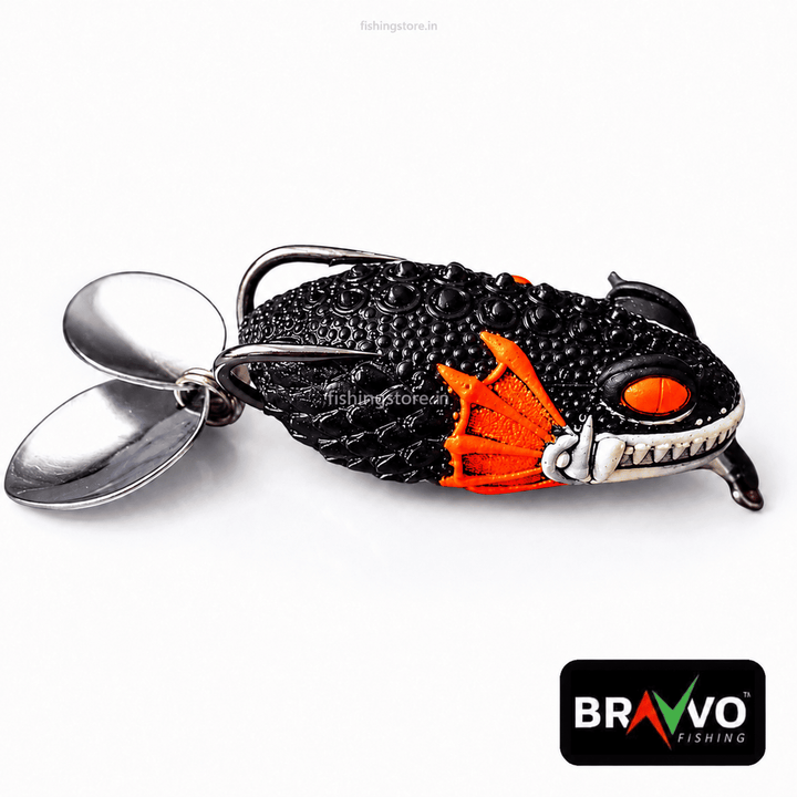 Bravvo Vesham Handmade Soft Frog Lure  4.5 cm, 8 g Topwater Spinner Bait