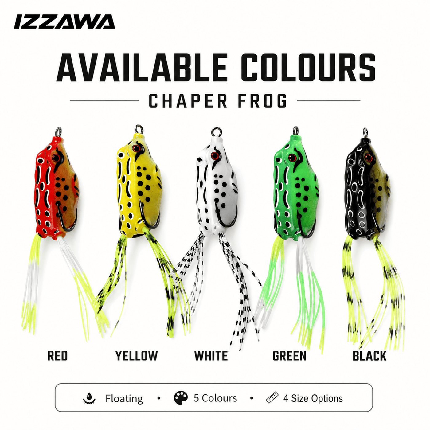 IZZAWA Chaper Frog Lure - Black Olive | Pack of 1
