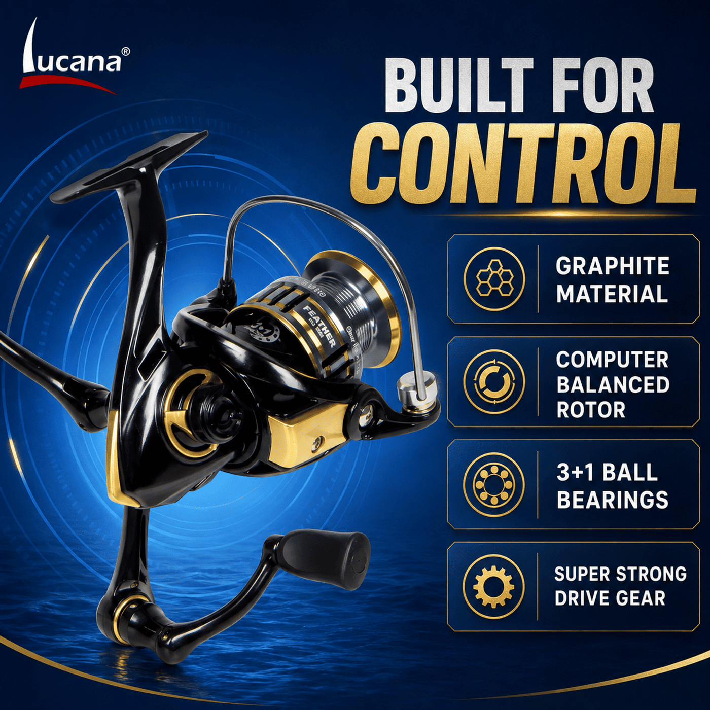 Lucana Feather F500-F1000 Spinning Reel