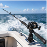 Okuma Solterra SLX overhead rod mounted for offshore trolling