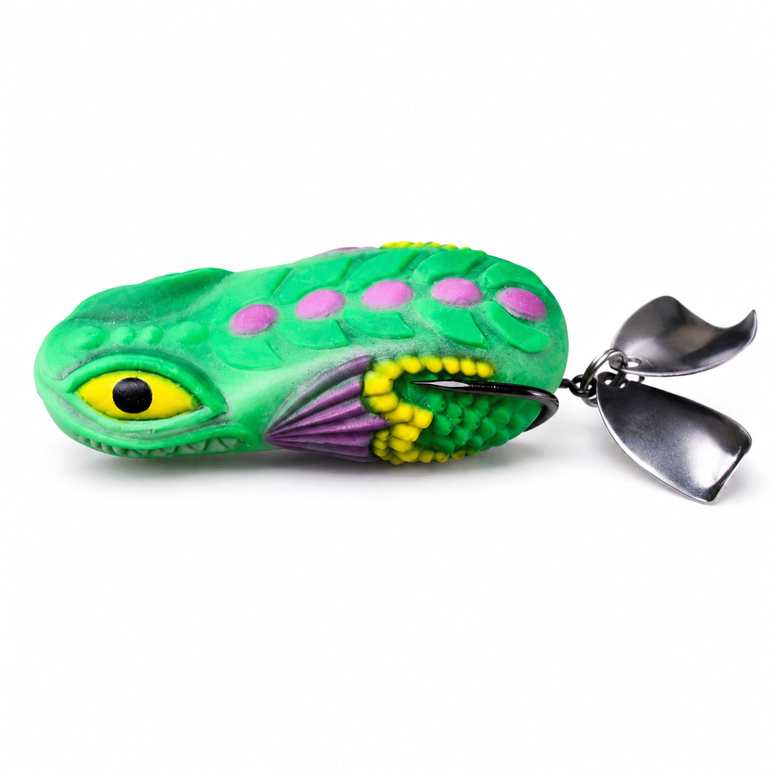 Pexxo Trap Frog Lure 6cm 10-11g - Green/Pink for Snakehead & Murrel