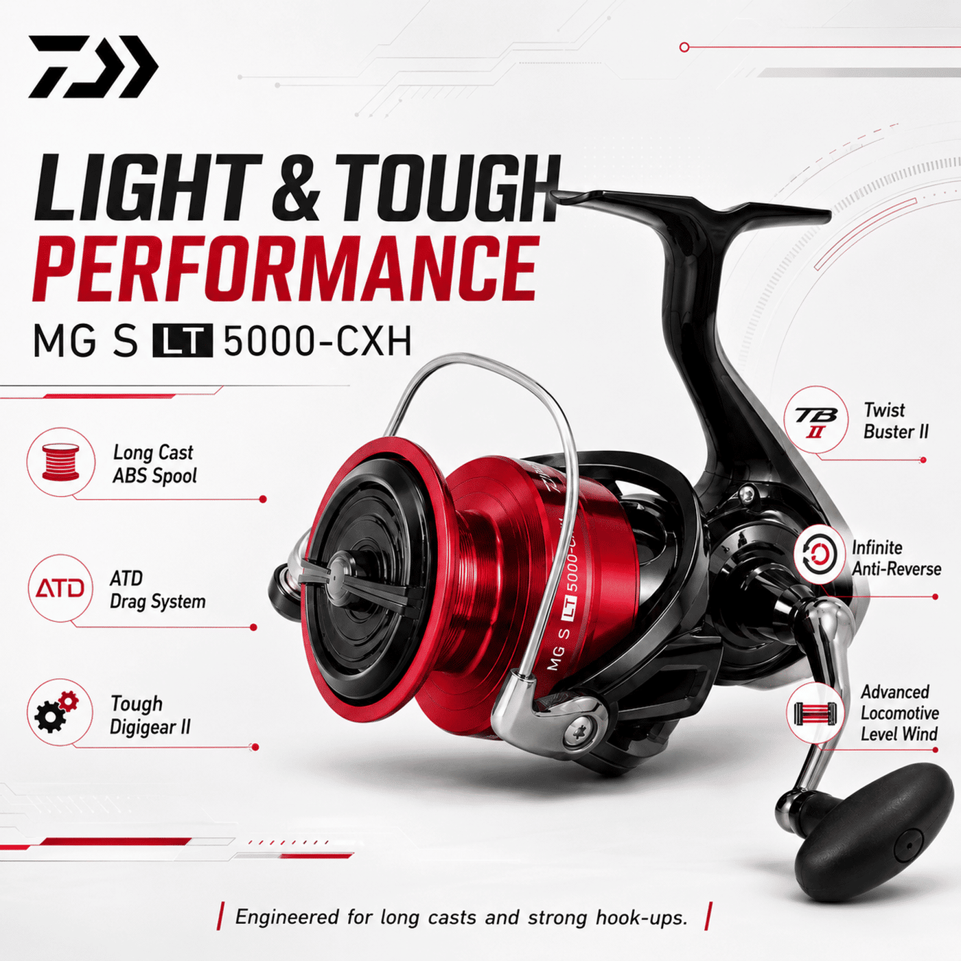 Daiwa MG S LT Spinning Reel | LT-5000-CXH