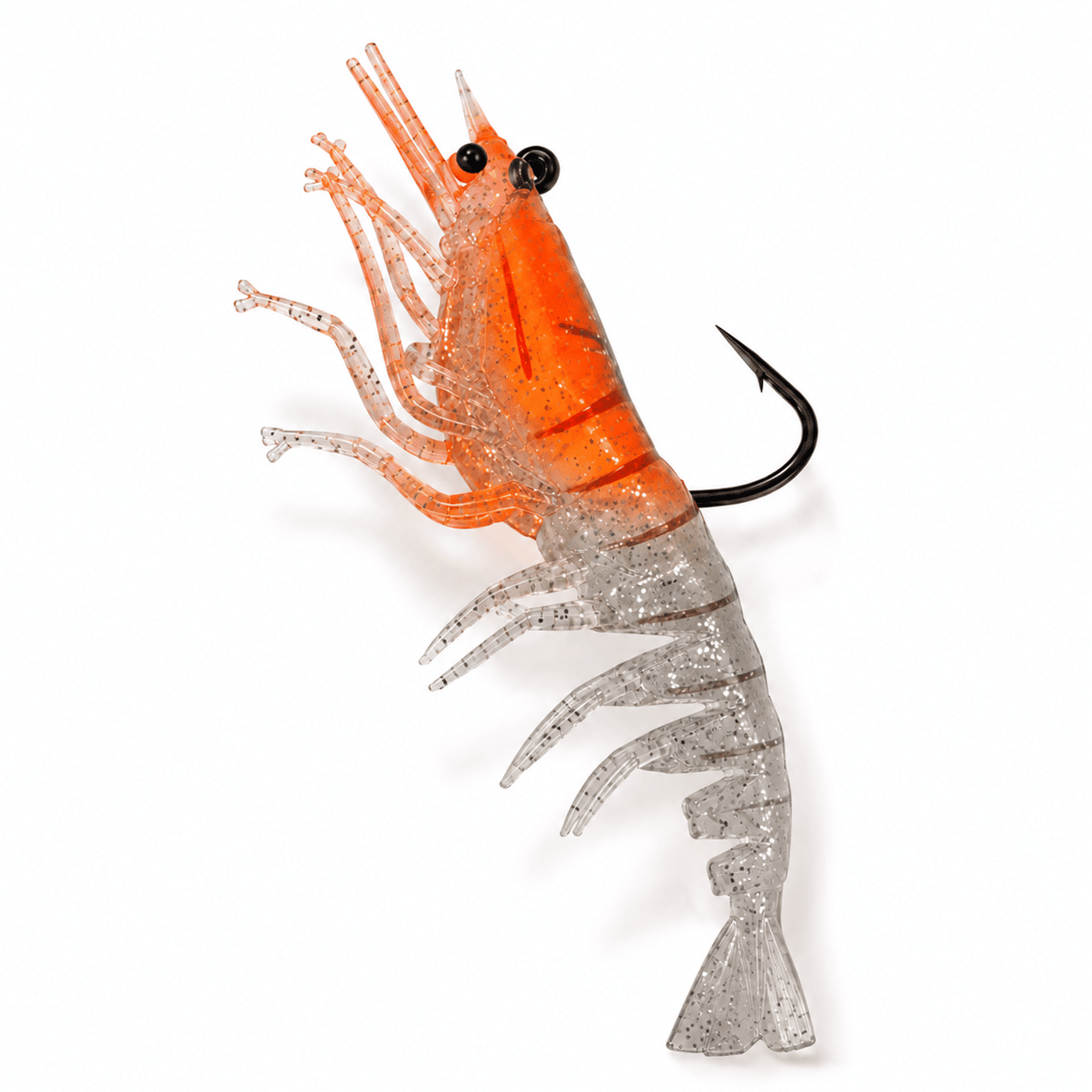 IZZAWA Glimick Shrimp Lure Orange+Gray 11cm 12g – Pack of 2