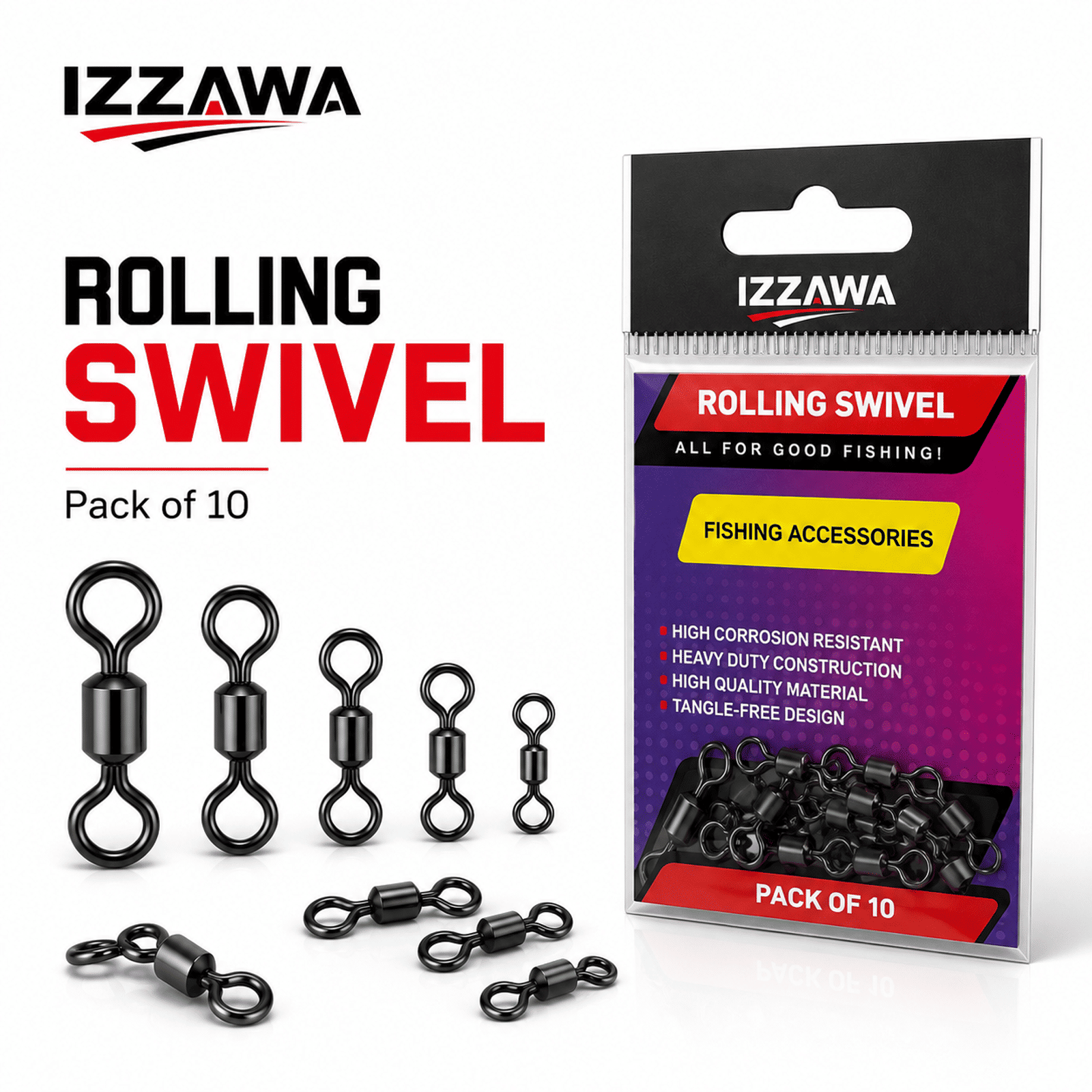 Izzawa Rolling Swivel - Pack of 10