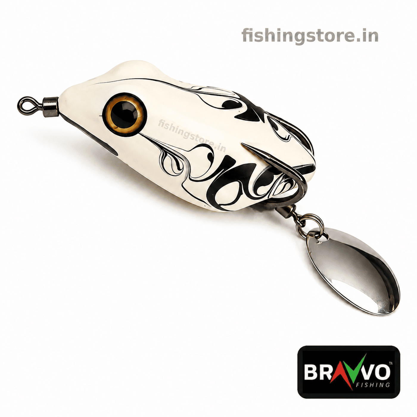 Bravvo Komo Frog Lure 4.2cm 5-6g | Topwater Bait India - White