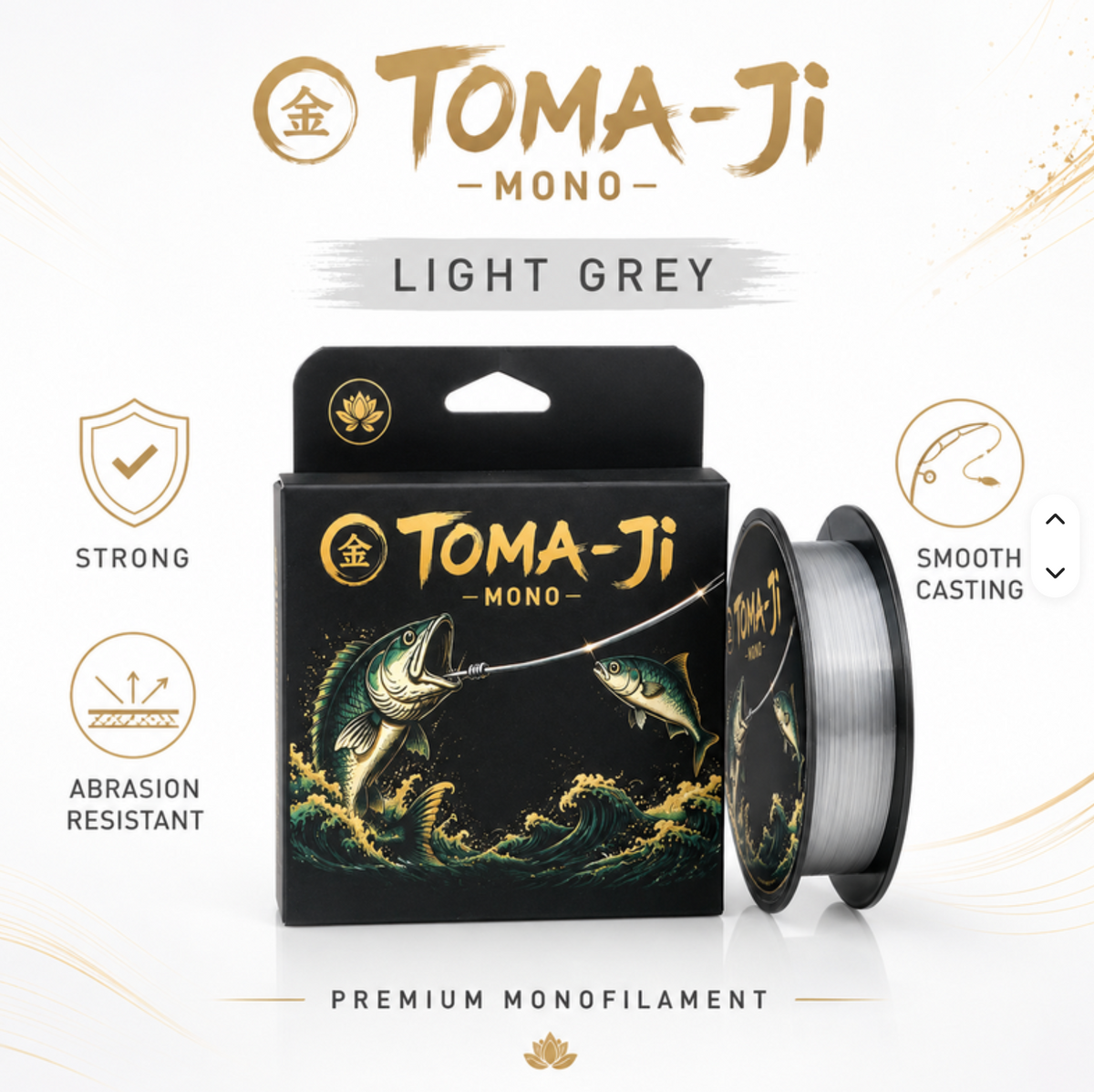 TOMA Ji Light Grey Monofilament Fishing Line features