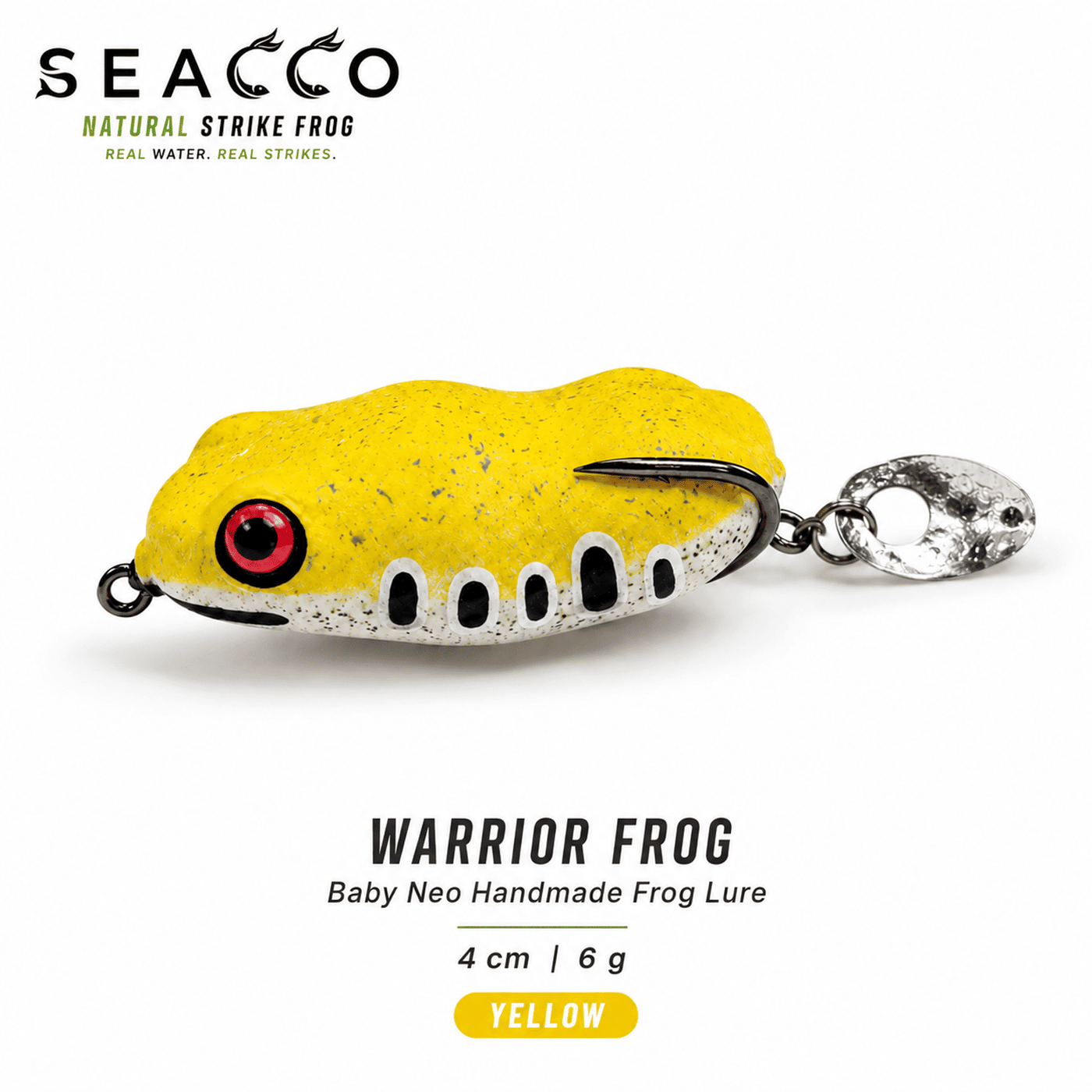SEACCO Warrior Frog Baby Neo Handmade Frog Lure 4cm 6g - Yellow | Pack of 1