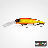 Bravvo End Game Hard Lure  16 cm Diving Minnow Jerkbait for Fishing, 19 g - Yellow