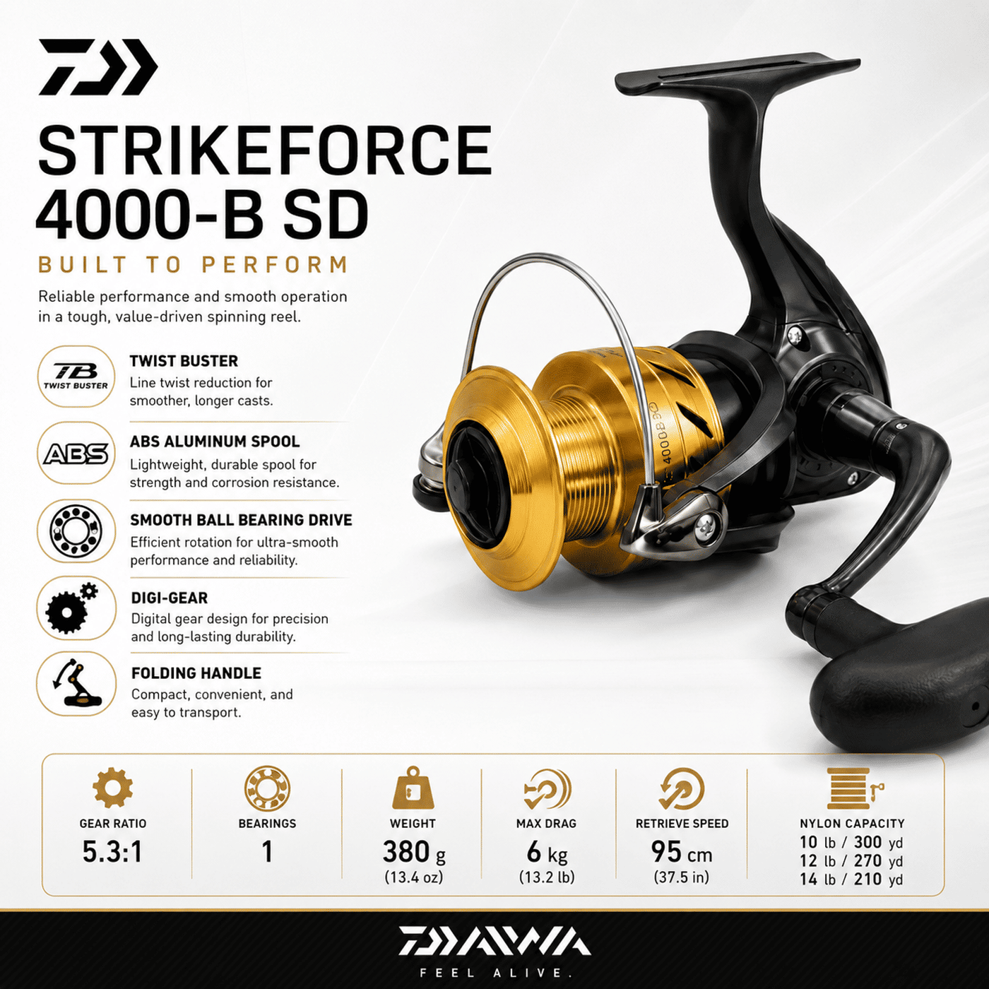Daiwa Strikeforce B SD 2500-4000 Spinning Reel