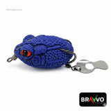 Bravvo QUARA Handmade Soft Frog Lure 4cm 6–7g – Topwater Fishing Bait for Snakehead & Bass - Blue