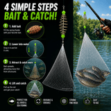 IZZAWA Bait Feeder Net Trap Pack of 2 | Spring Cage Fish Catcher for all Fish types