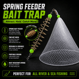 IZZAWA Bait Feeder Net Trap Pack of 2 | Spring Cage Fish Catcher for all Fish types