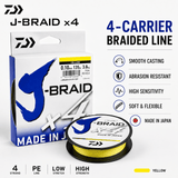 Daiwa J-Braid X4 Braided Line 100m - Multi Color