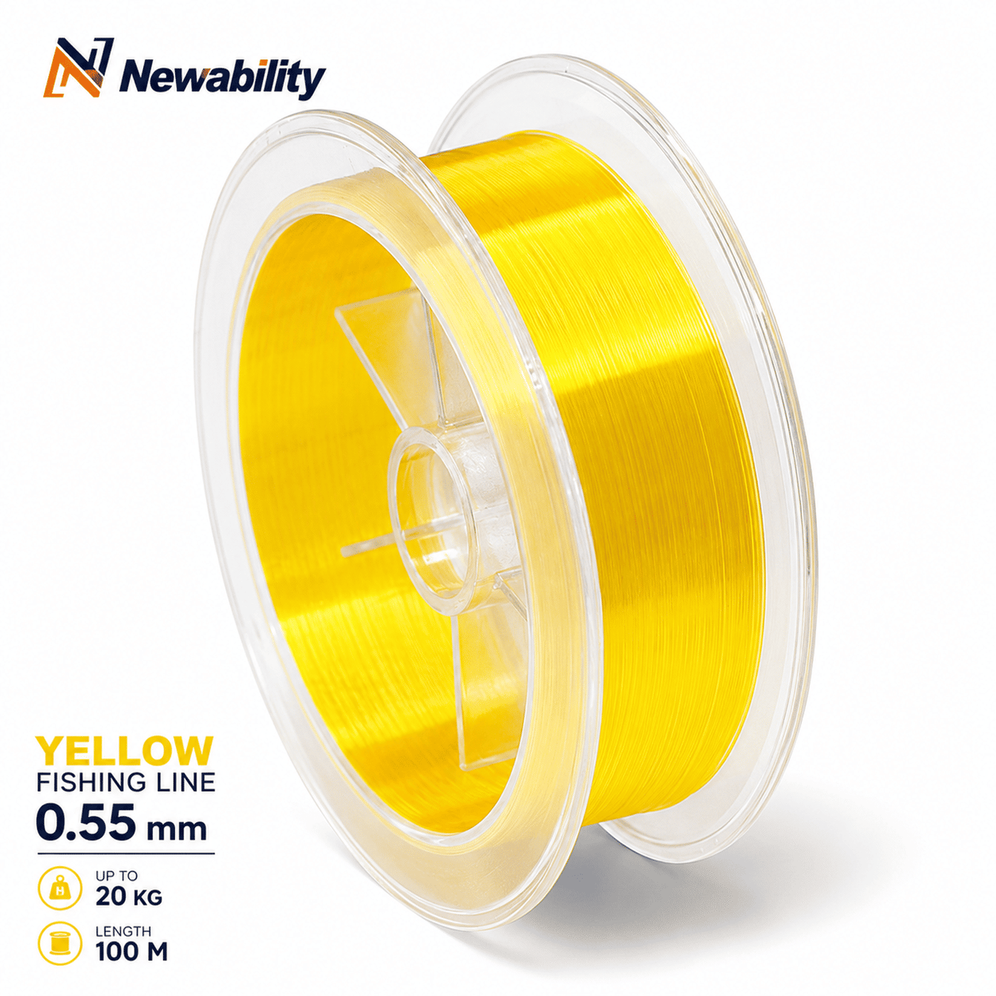 Newability Yellow Fishing Line 0.55mm upto 20Kg 100m