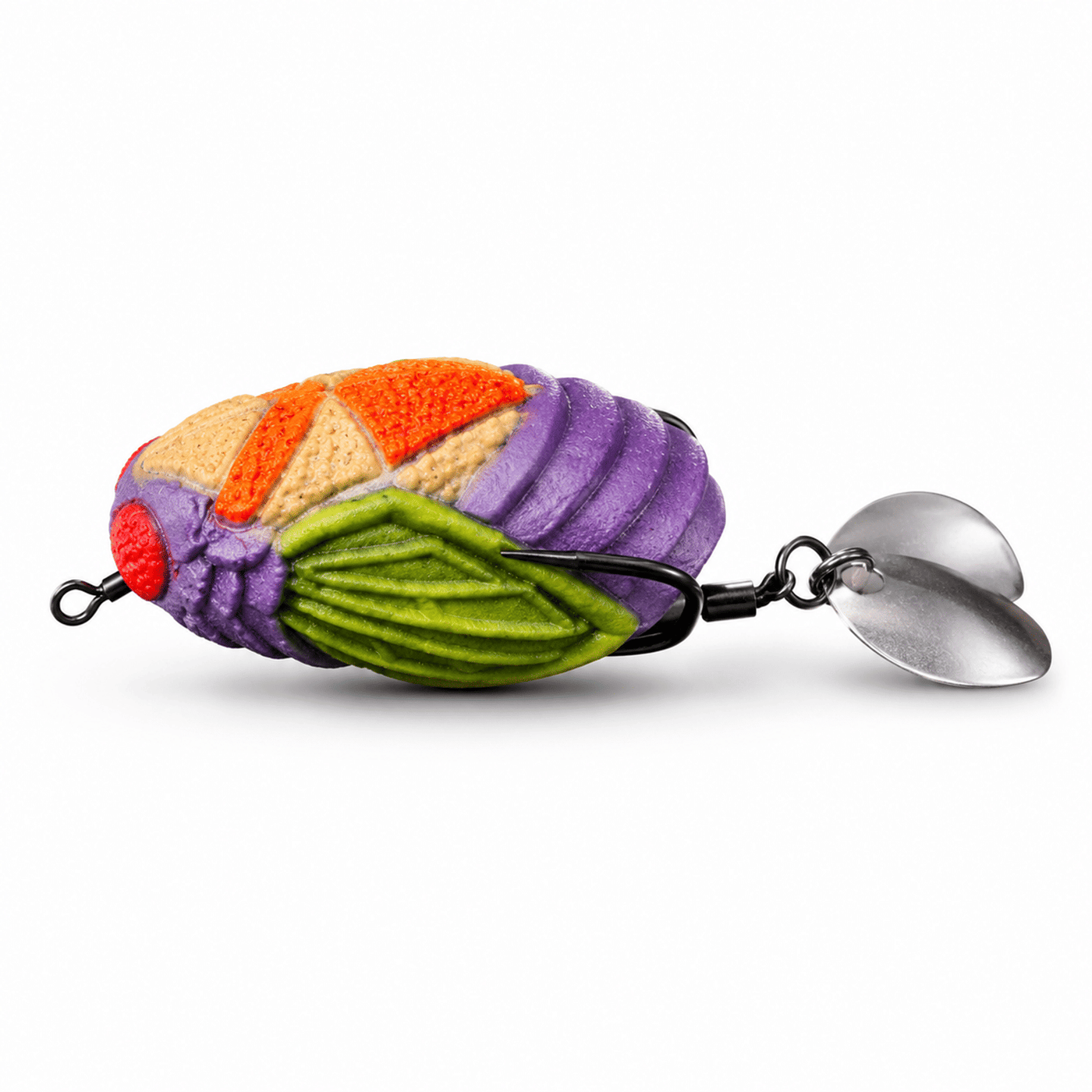 Pexxo Dora Frog Lure 3.5cm 6-7g - Brown/Green/Purple for Snakehead & Murrel