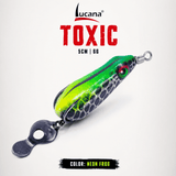 Lucana Toxic Handmade Frog Lure 5cm 6g | Neon Frog | Weedless Topwater Frog