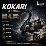 Lucana Kokari KK8000 High-Capacity Spinning Reel