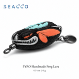 SEACCO Pyro Handmade Frog Lure 4.5cm 6g - Black Orange Aqua | Pack of 1